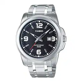 Casio - Women’s Analog Watch Black Dial Steel Bracelet - LTP-1314D-1AVDF - Silver