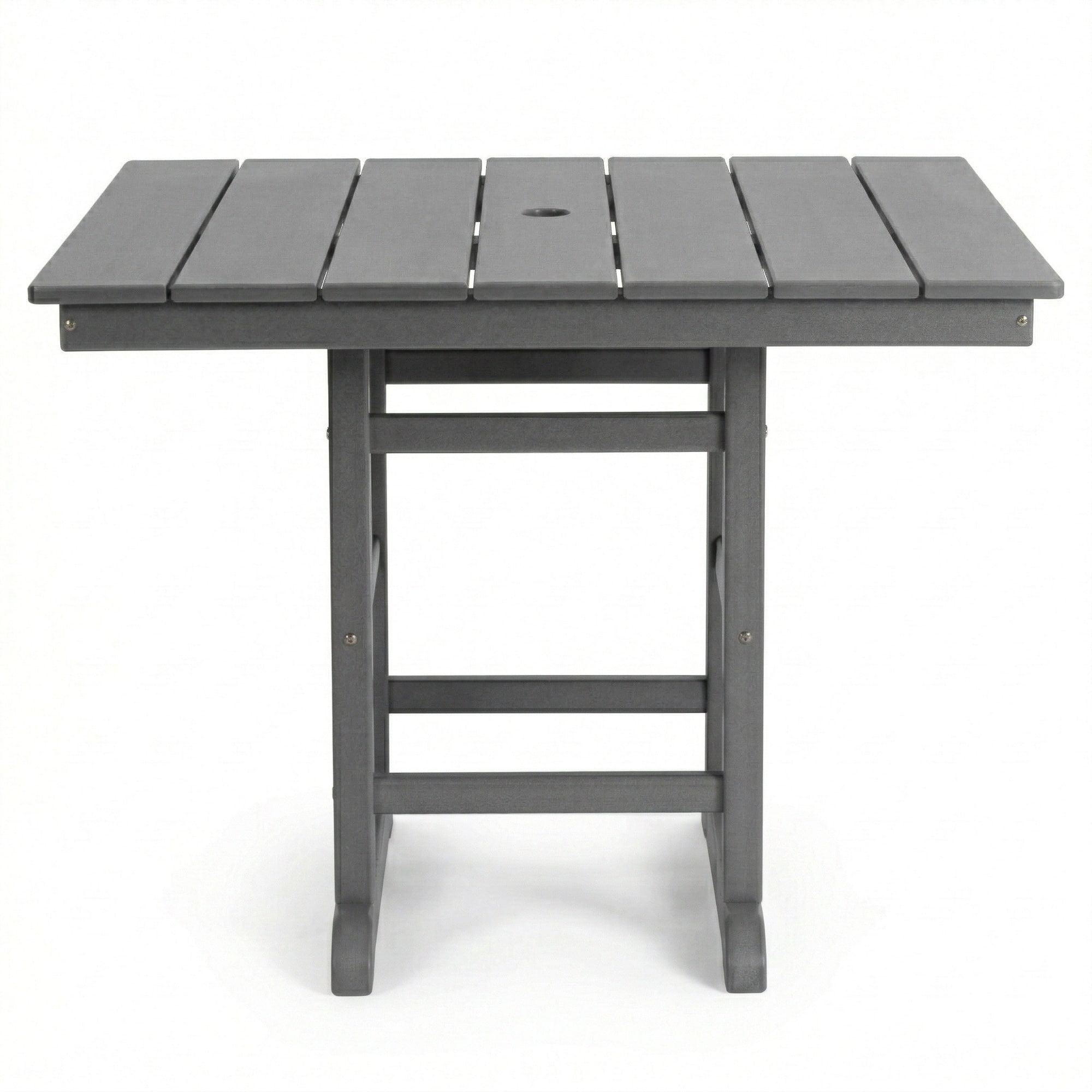 Boyel Living - HDPE Folding Square Patio Dining Table 37.8-in L x 37.8-in W - Gray