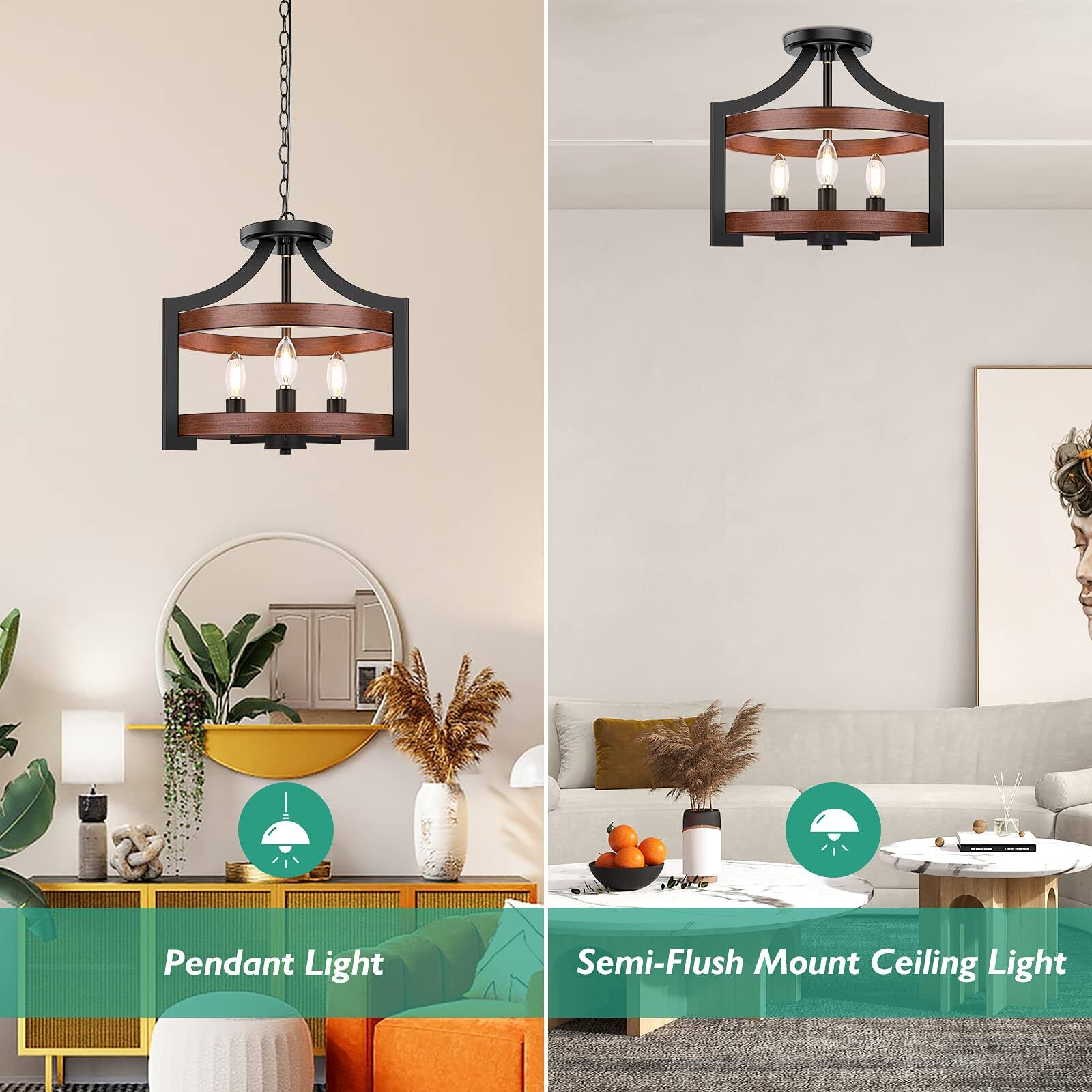Pendant Light  
Semi-Flush Mount Ceiling Light