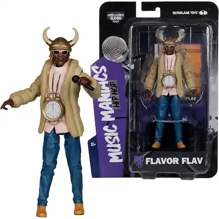 Authentisated LIMITED EDITION OF 5,800 PIECES McFARLANE TOYS
11 3 3 1 6 I 2 3 5 - 1 H 1 1 1 4 1 4
MUSIC MANIACS HIP HOP FLAVOR FLAV
12+