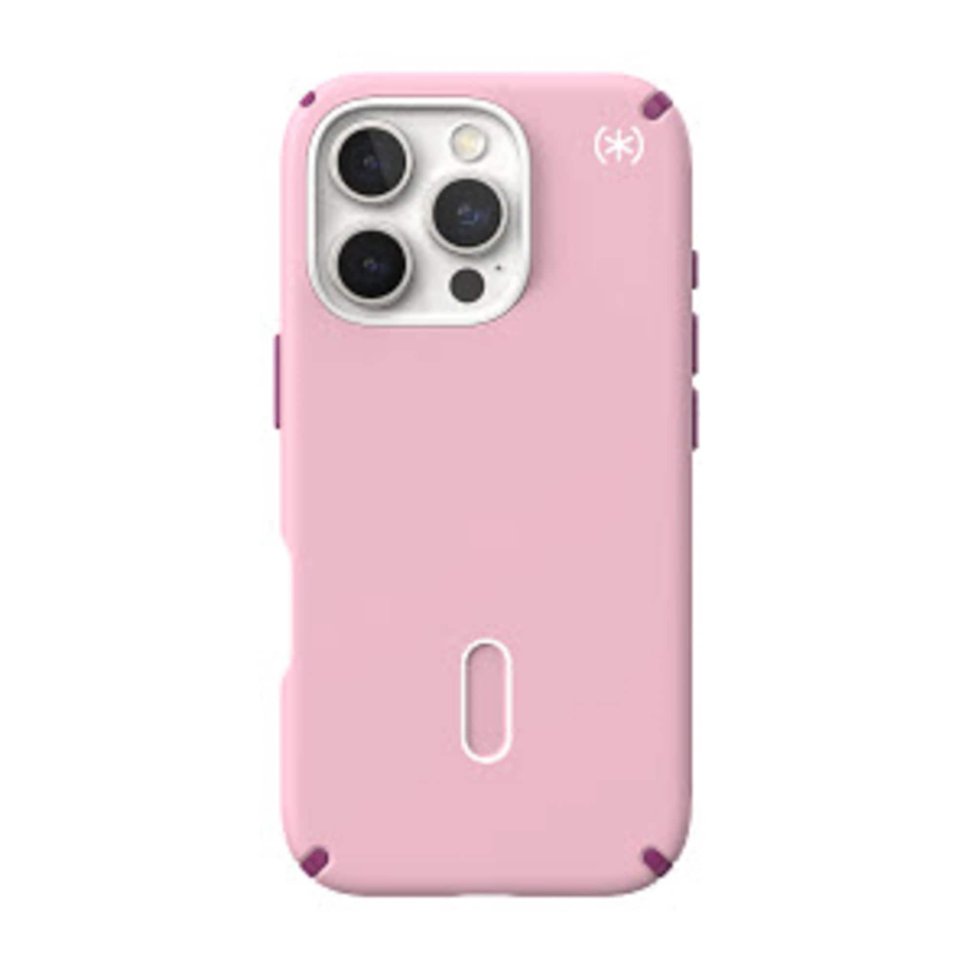 Front. Speck - Presidio2 Pro ClickLock Case with MagSafe for Apple iPhone 16 Pro - Wednesday Pink.