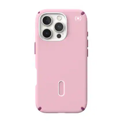 Front. Speck - Presidio2 Pro ClickLock Case with MagSafe for Apple iPhone 16 Pro - Wednesday Pink.