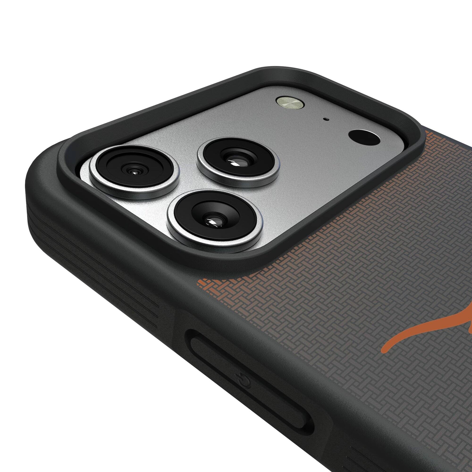 Alt View 2. Keyscaper - Texas Longhorns Bump Case with 8.2ft Drop Protection - 16 Pro Max - Black.
