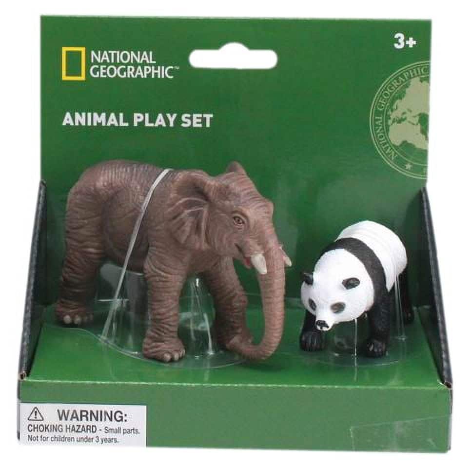 National Geographic - Elephant/Panda Figurines, 2pc