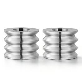 VEVOR - Replacement Roller for Rolling Mill 3 Sizes Grooves 2 Square Rollers, Jewelry DIY Tool Accessory Parts - Silver
