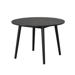 Manhattan Lane - Yely Round Dining Table, Shaker-Style Legs, Rubberwood, 42 Inch - Black
