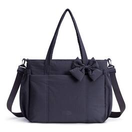 Bagsmart - Bloom Everyday Tote, Diaper Bag with 180° Wet/Dry Compartment & Detachable Bottle Pouch for Travel & Daily Use - Porpoise Gray