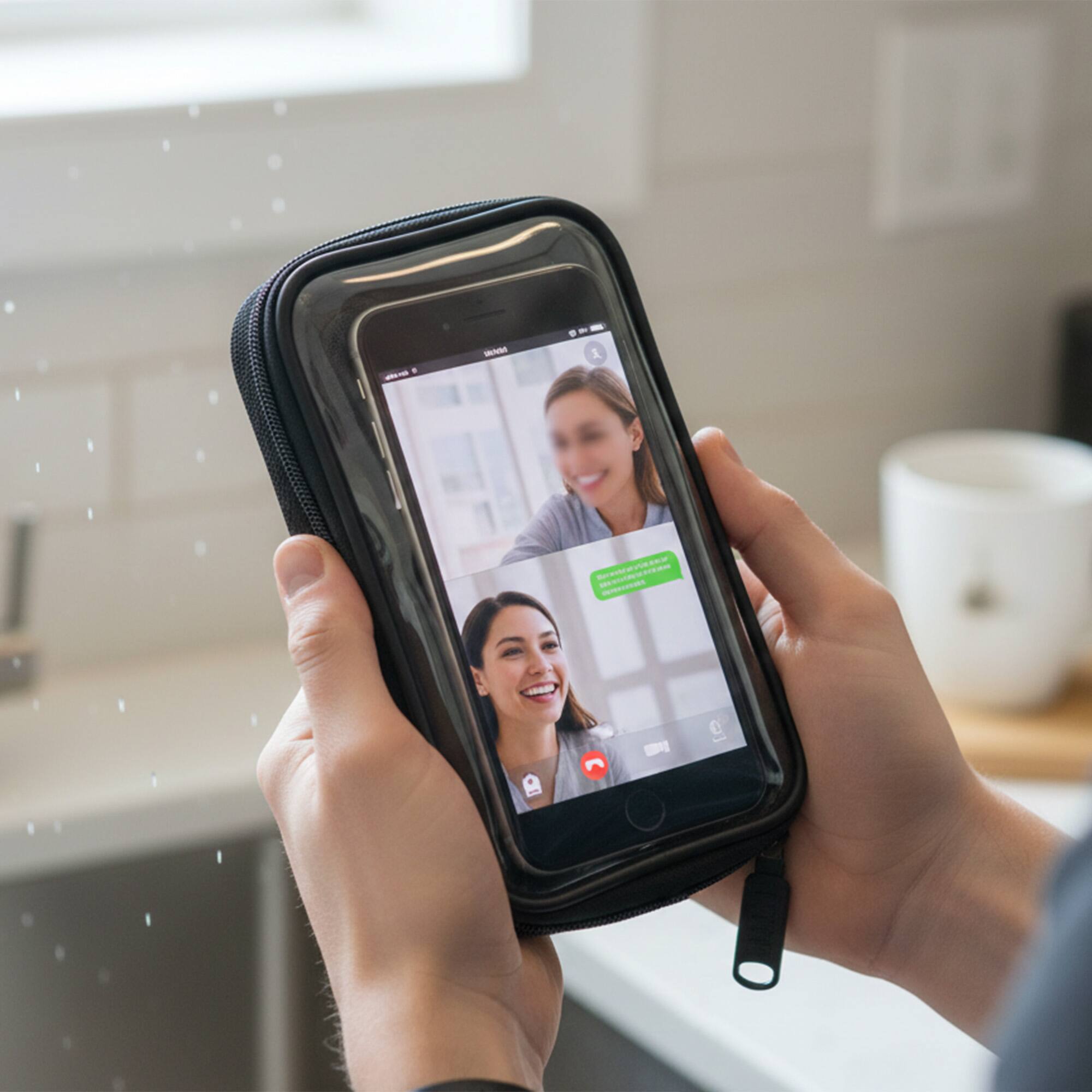 Alt View 2. iBasics - Touch-Sensitive Smartphone Speaker Pouch – Portable Wired Stereo Case With 3.5mm AUX for iPhone & Android - Black.