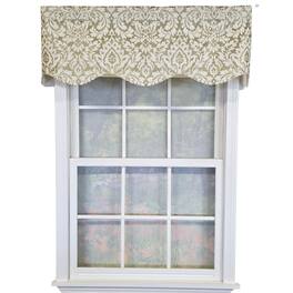 RLF Home - 100% Cotton Cambridge Provance Fully lined Windows Rod Pocket Valance 50" x 15" - Silver