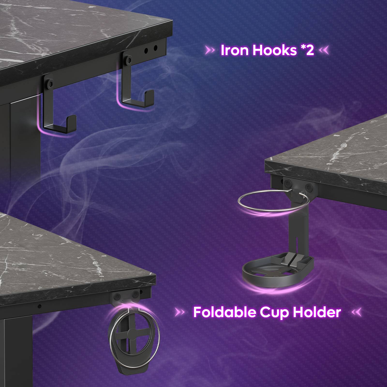 Iron Hooks *2  
Foldable Cup Holder