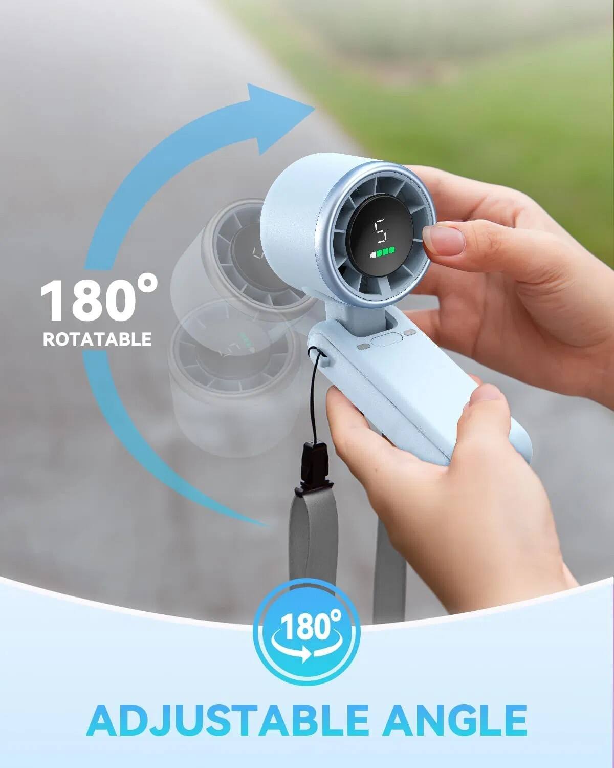 180° ROTATABLE  
180° ADJUSTABLE ANGLE