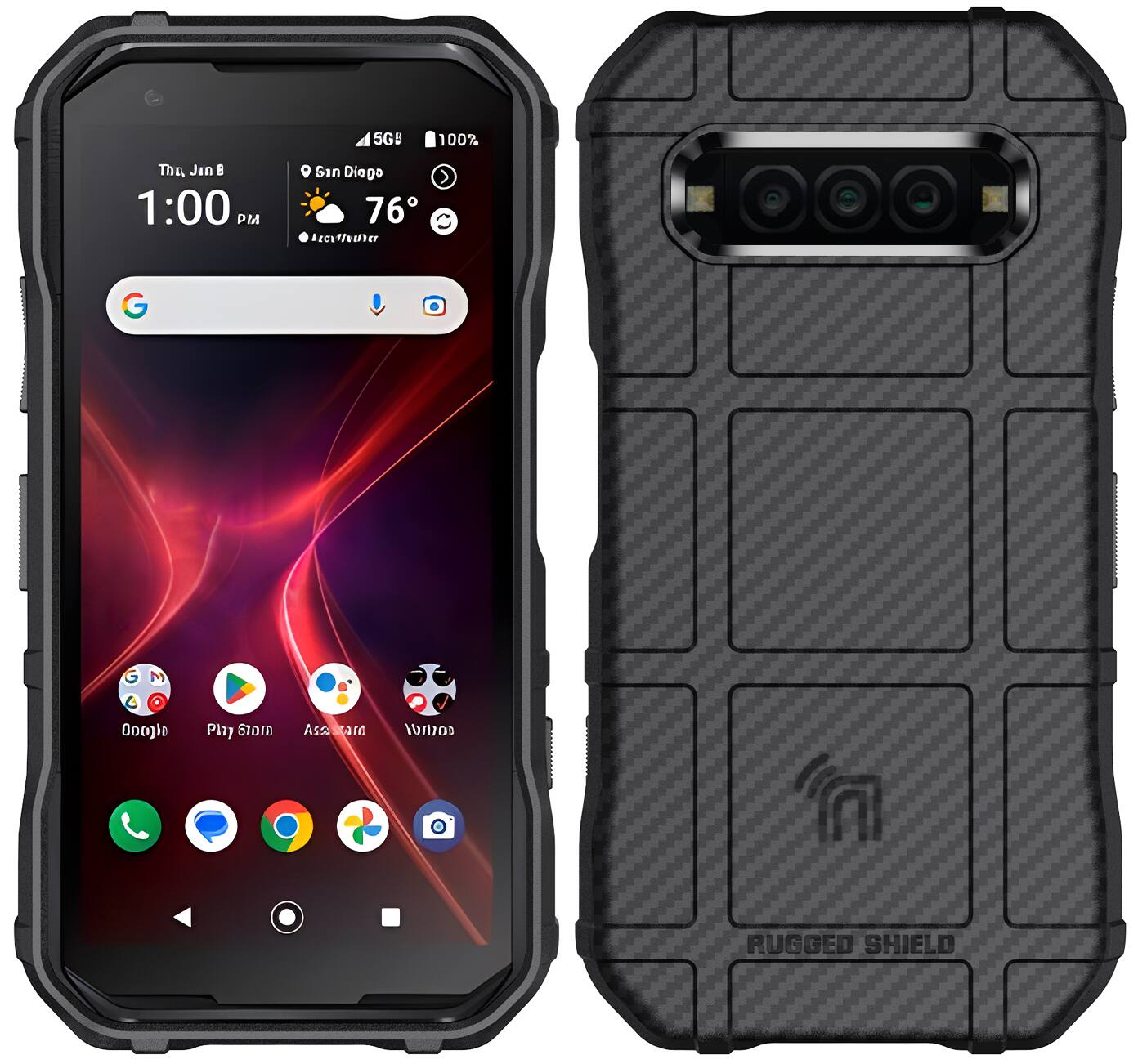 5G
100%
Thu, Jan 8
1:00 PM
San Diego 76°
Google
Play Store
Assassin's Creed
Wonders
RUGGED SHIELD