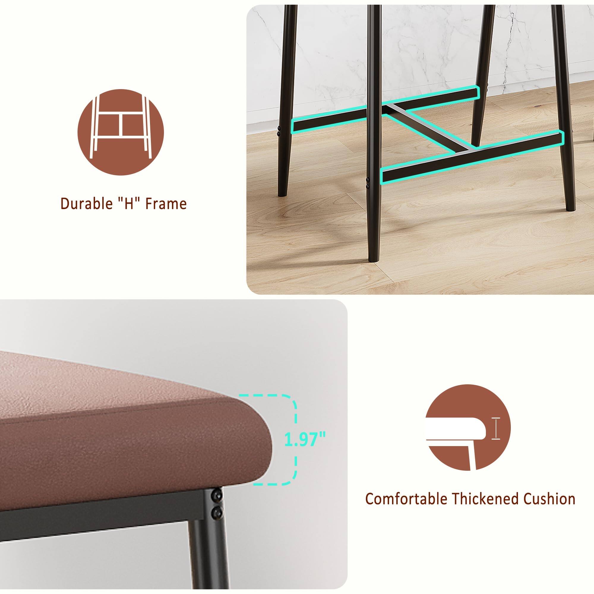 Durable "H" Frame

Comfortable Thickened Cushion

1.97"