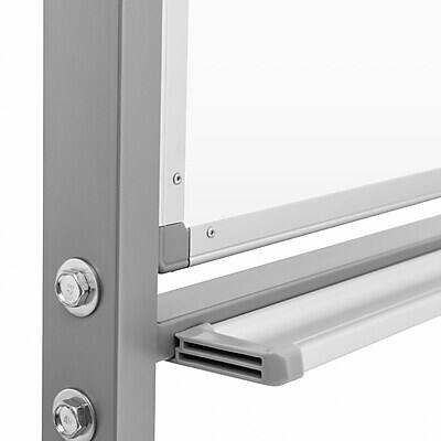 Alt View 6. Luxor - Luxor Double Sided Magnetic Porcelain Mobile Dry-Erase Whiteboard Easel, Aluminum Frame, 72"W x 40"H (DEMW002).