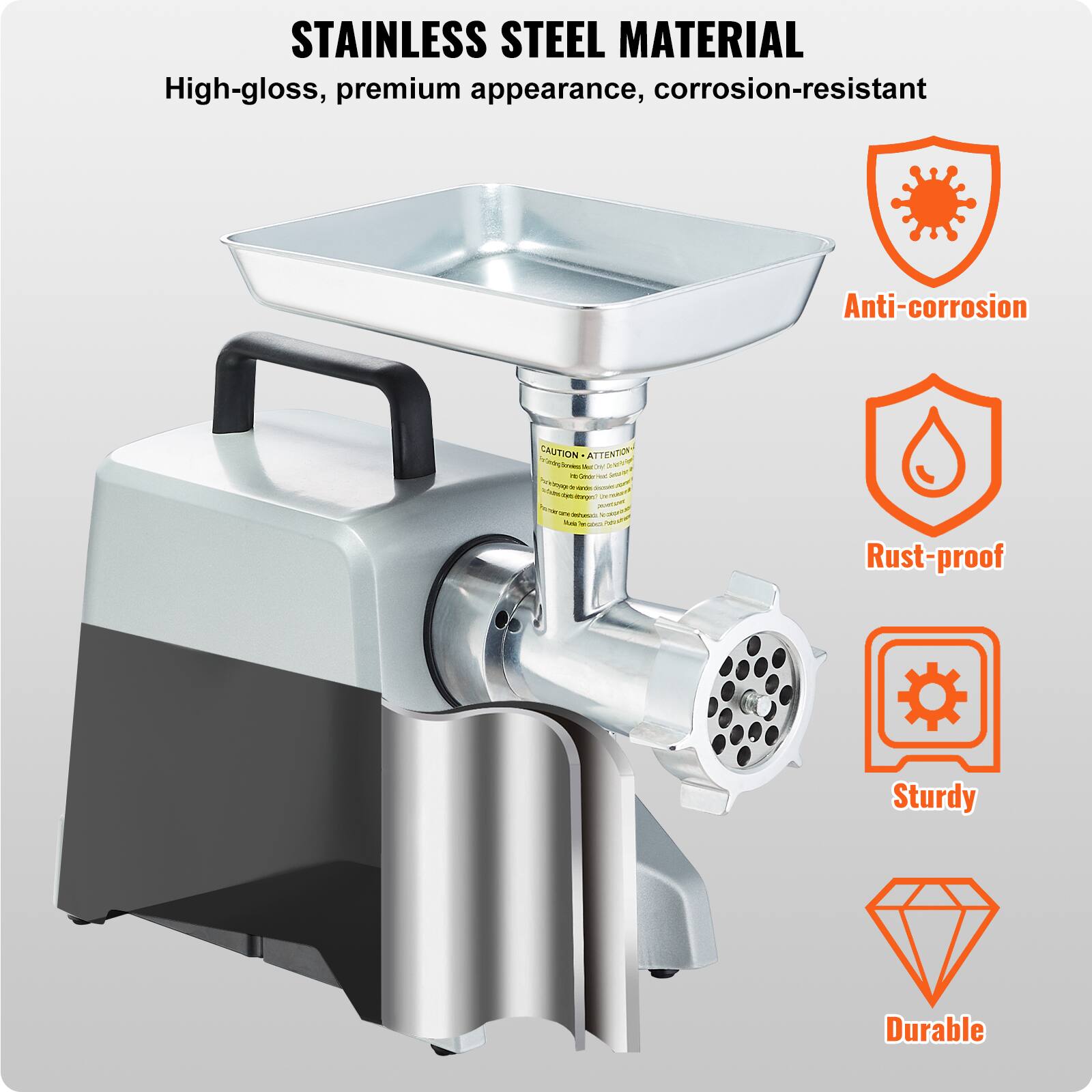 STAINLESS STEEL MATERIAL
High-gloss, premium appearance, corrosion-resistant
Anti-corrosion
Rust-proof
Sturdy
Durable
