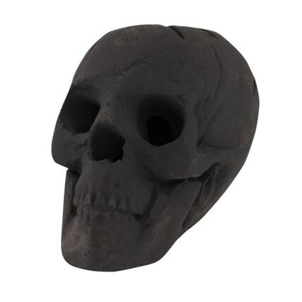 Front. Boyel Living - Black Spooky Skull Fire Pit Decor for Halloween - Black.