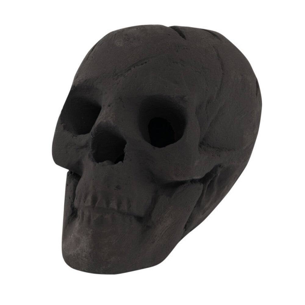 Front. Boyel Living - Black Spooky Skull Fire Pit Decor for Halloween - Black.