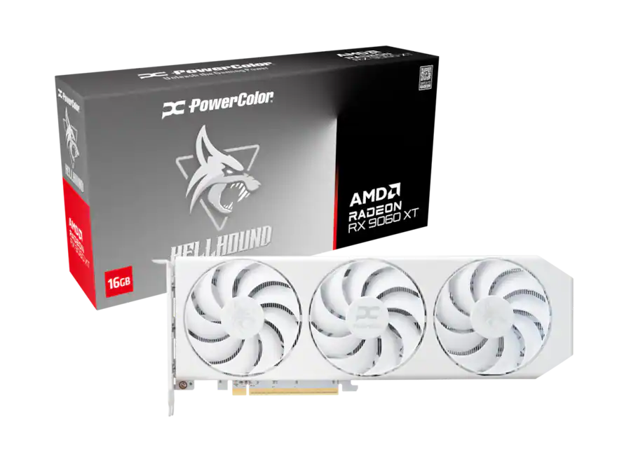 PowerColor Hellhound RX 9060 XT 16GB GDDR6 PCIe 5.0 ATX White - Best Buy