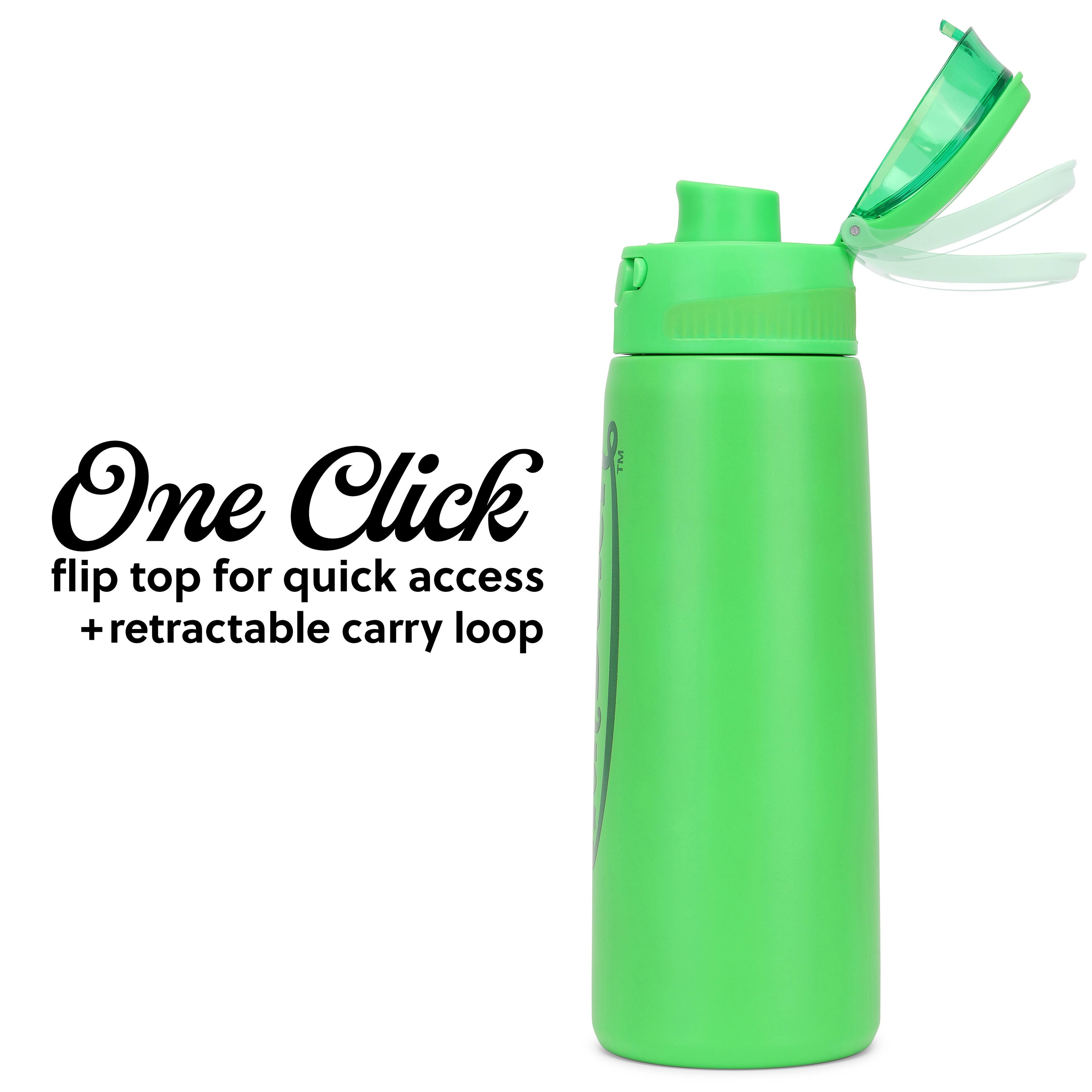 One Click flip top for quick access + retractable carry loop