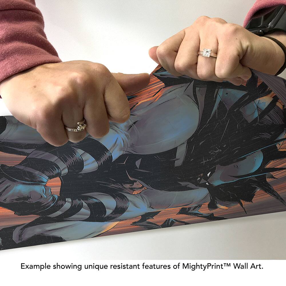 Example showing unique resistant features of MightyPrint™ Wall Art.