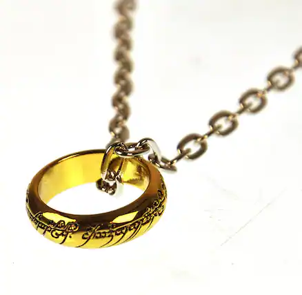 Front. The Noble Collection - The Lord of the Rings The One Ring Replica - Gold.
