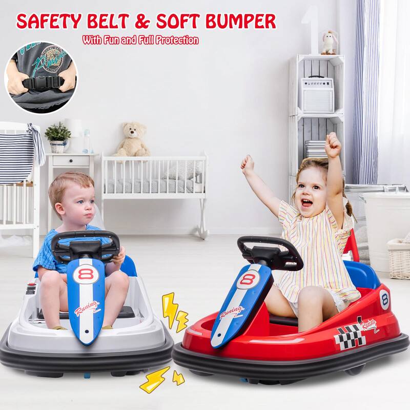 SAFETY BELT & SOFT BUMPER  
With Fun and Full Protection  

1 Running - 8 Riders