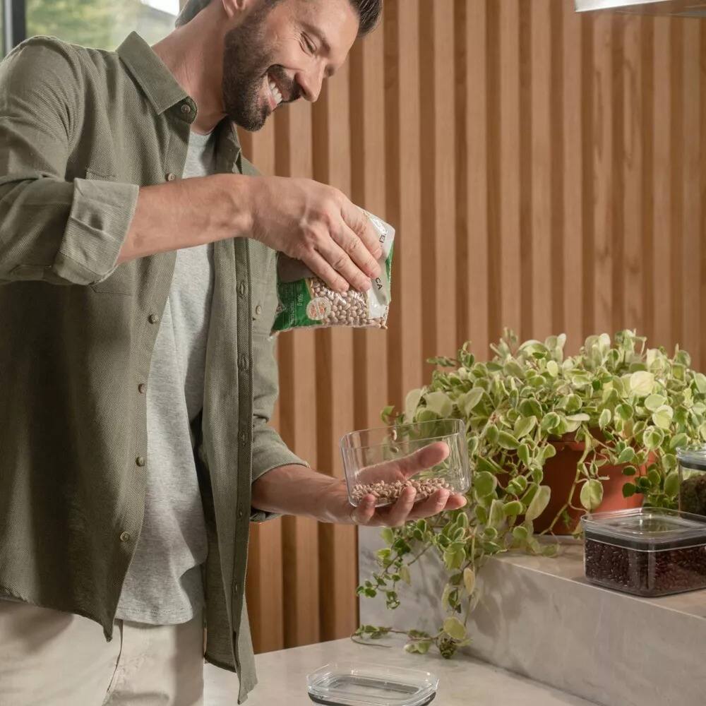 Alt View 5. OU - OU Airtight Food Storage Container 2.8cup, Plastic Food Storage Container with Leak Proof Lid - Clear.