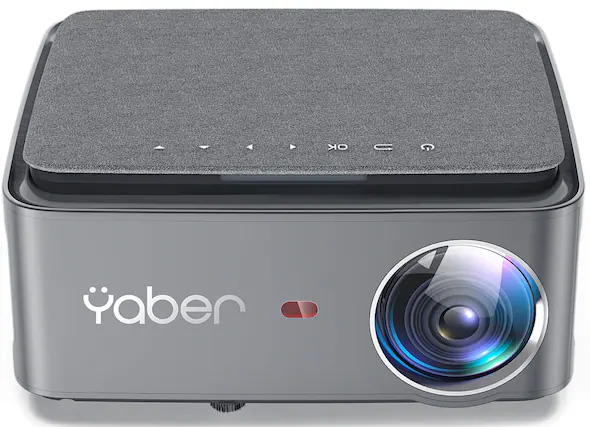 Front. Yaber - Yaber Buffalo U6 portable projector Dark Grey, 1080P, WiFi, wireless screen mirroring, 4-point keystone correction - Dark Grey.