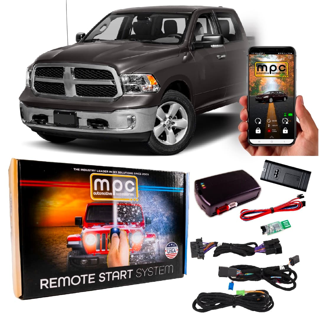 MPC - Smartphone or OEM Activated Remote Starter For 2013-2017 RAM 1500 - Black