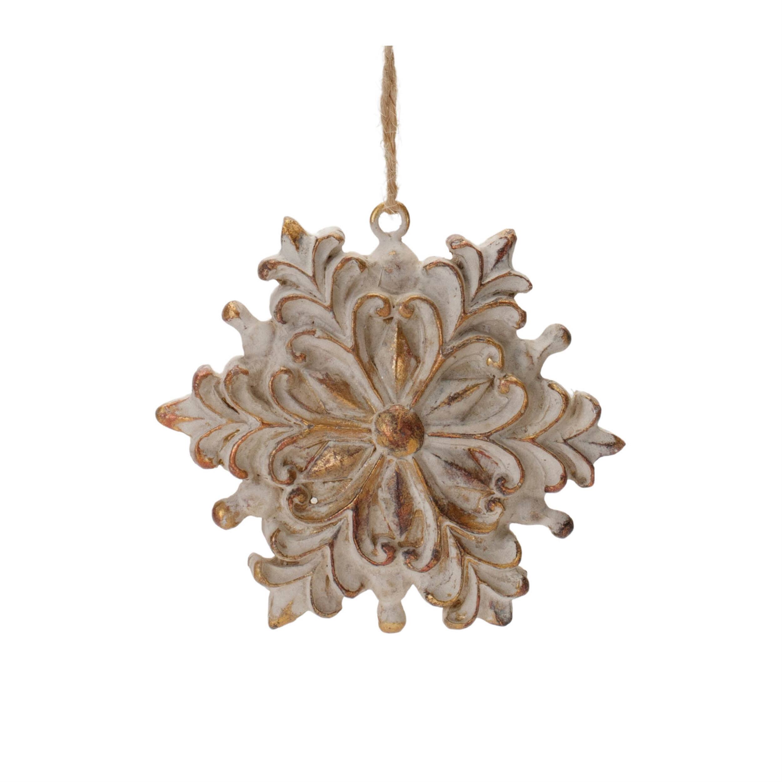 Left. BreeBe - Snowflake Ornament (Set of 12) - Red.