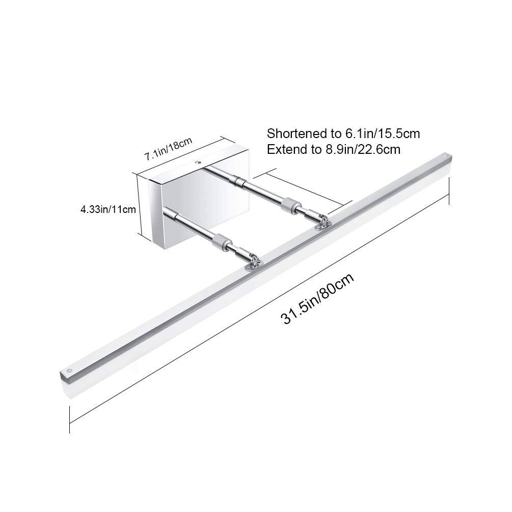 Comfort Essence Inch Led Vanity Lights Adjustable Bathroom Light ...
