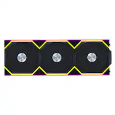 Front. Lian Li - Lian Li 12RSL1W3B UNI FAN SL 120 Wireless RGB 120mm Fan Reverse Blade - Black.