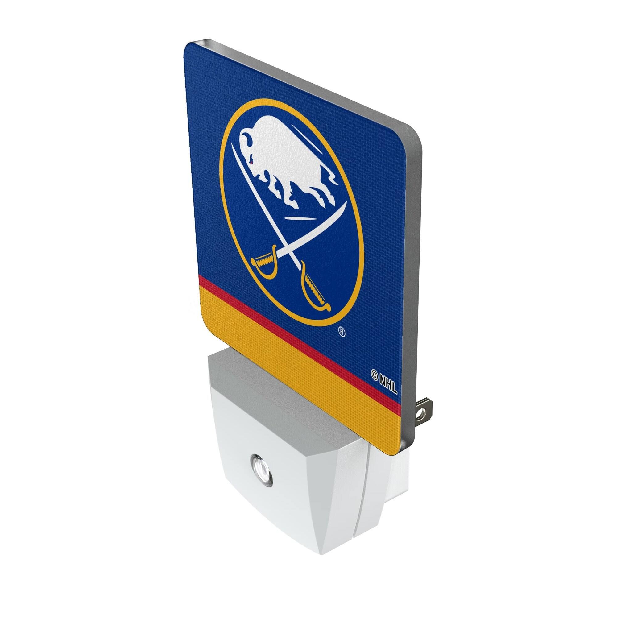 Alt View 1. Keyscaper - Buffalo Sabres Stripe Design Nightlight 2-Pack - Multicolor.