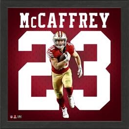 Highland Mint - Christian McCaffrey San Francisco 49ers 13'' x 13'' Impact Jersey Framed Photo - Multicolor