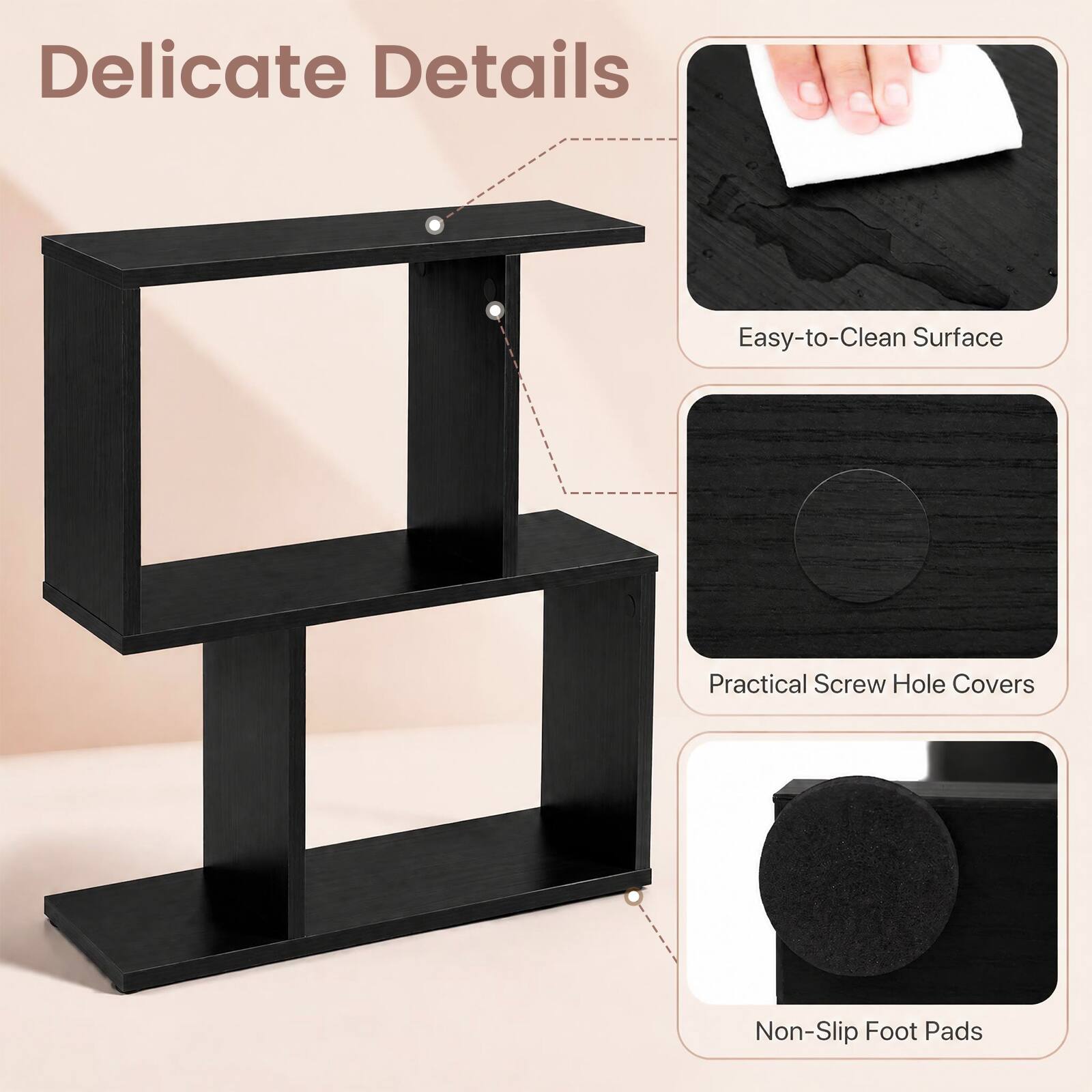 Delicate Details
Easy-to-Clean Surface
Practical Screw Hole Covers
Non-Slip Foot Pads