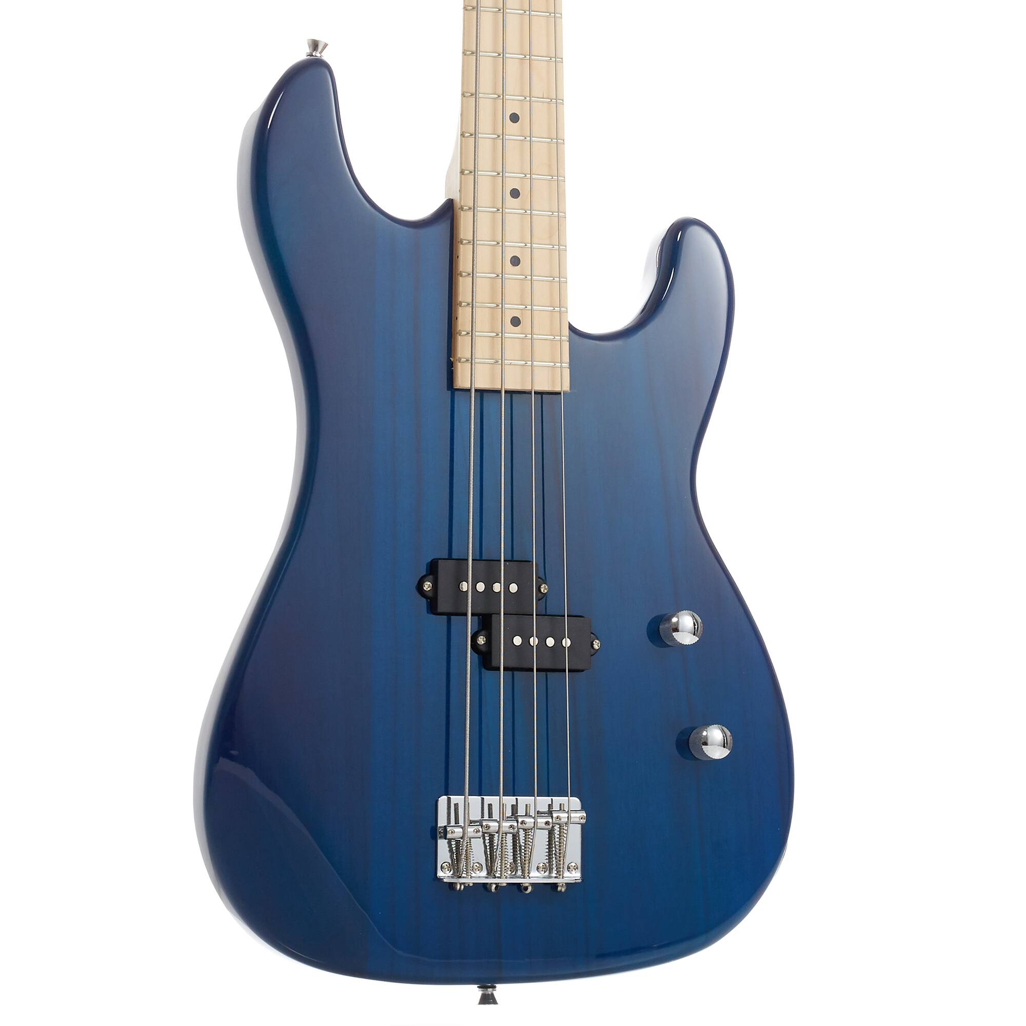 Alt View 1. Davison Guitars - Electric Bass Guitar - Right Handed Beginner Kit with Gig Bag - Blue.