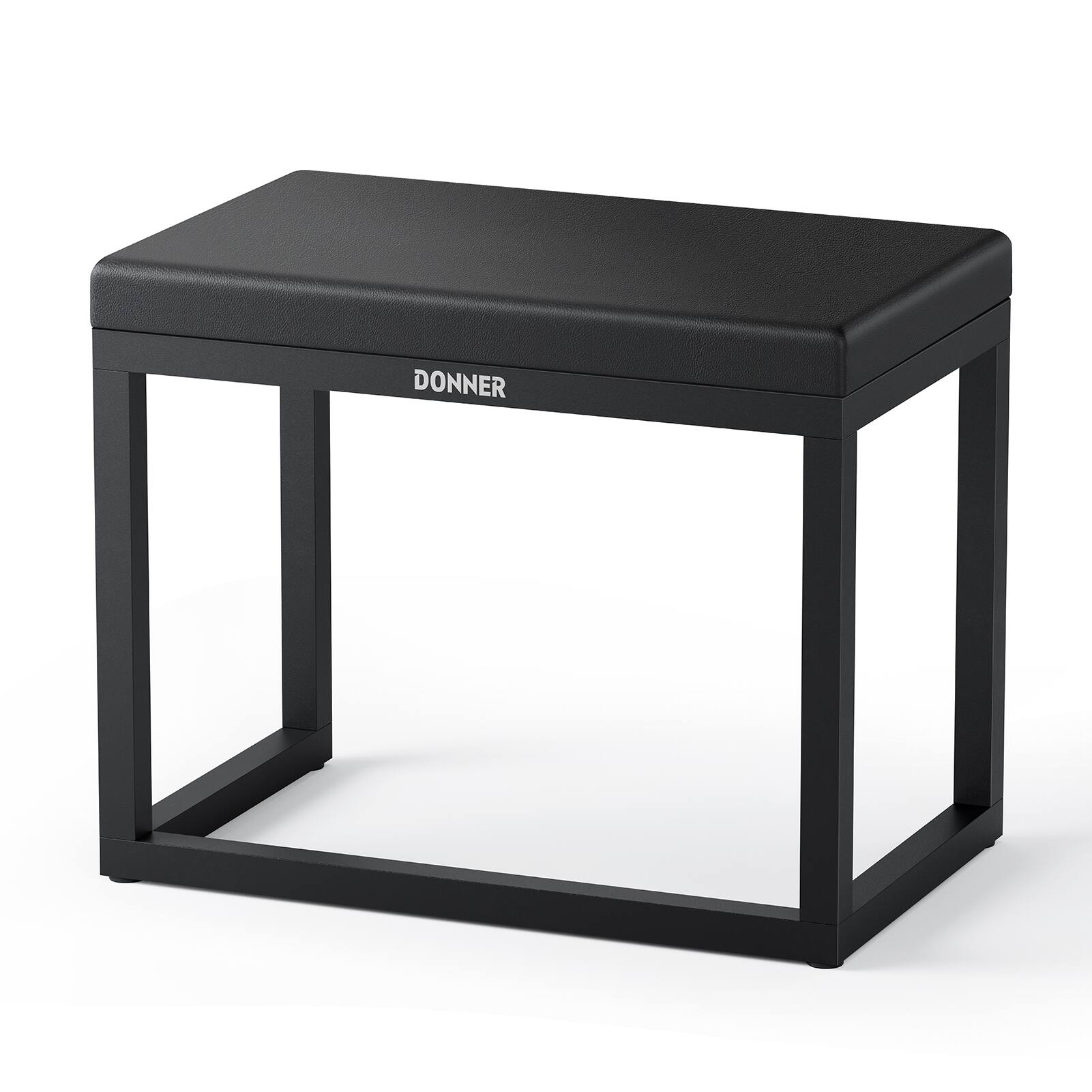 Left. Donner music - Donner DKB-200 Home Style Corrosion Resistant Metal Piano Bench - Black.