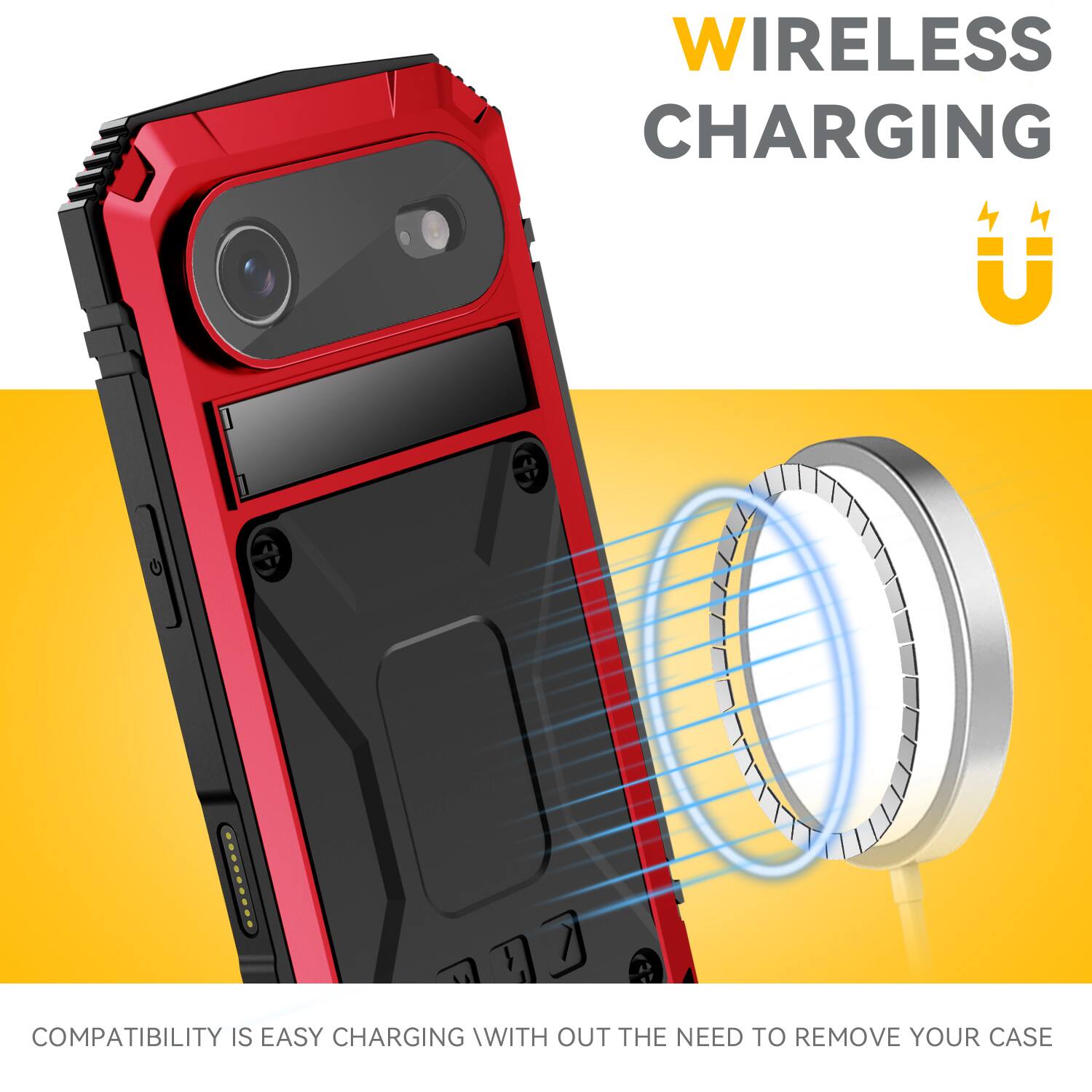 WIRELESS CHARGING  
COMPATIBILITY IS EASY CHARGING WITH OUT THE NEED TO REMOVE YOUR CASE