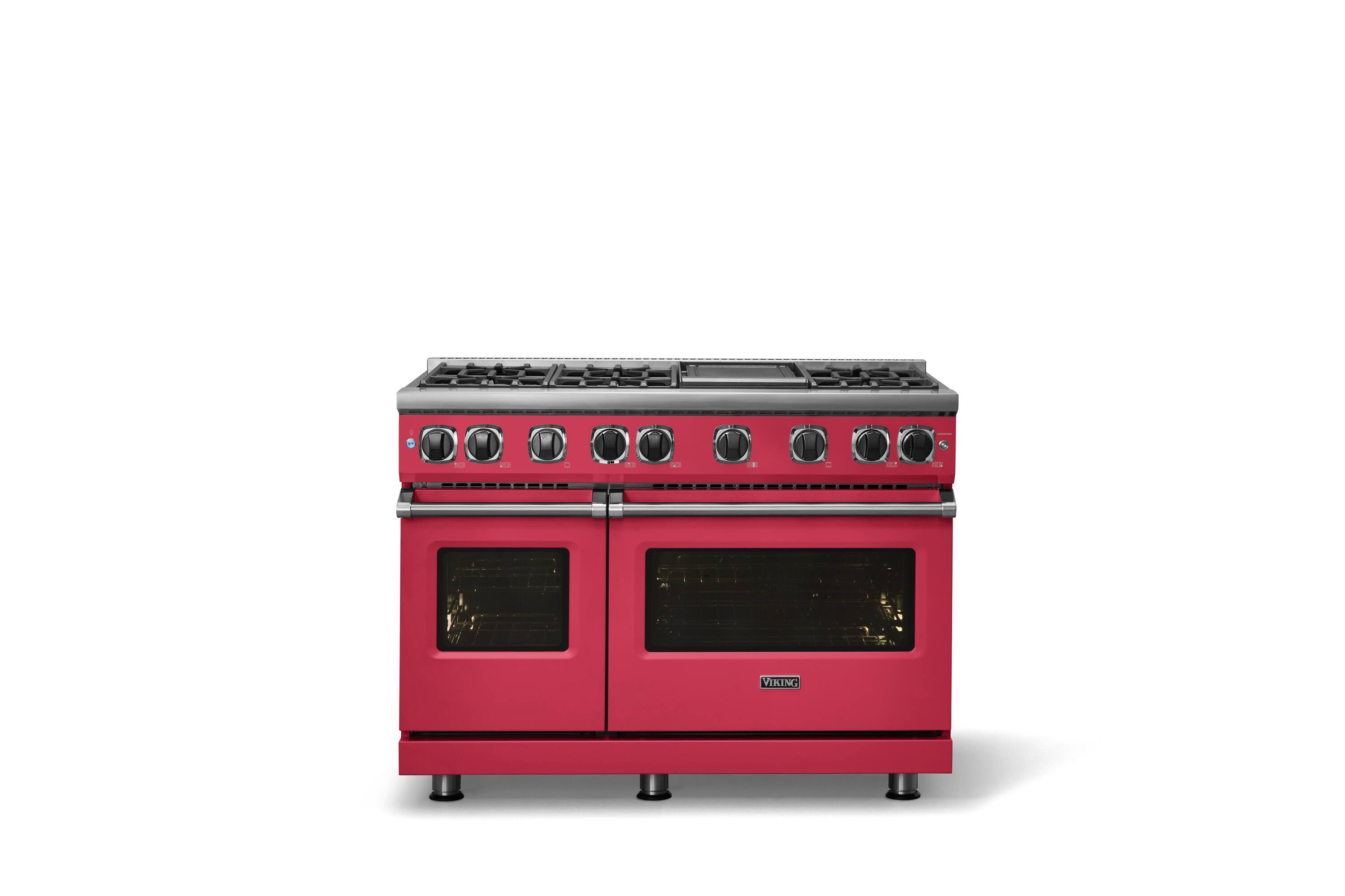 Alt View 1. Viking - 48"W. 7.3 Cu. Ft. Freestanding Sealed 6 Burner LP Gas Range/Griddle  - Valentine - Valentine.