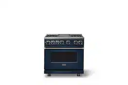 Viking - 36"W. 5.6 Cu. Ft. 7S Self-Clean Dual Fuel Range-Slate Blue - Slate Blue