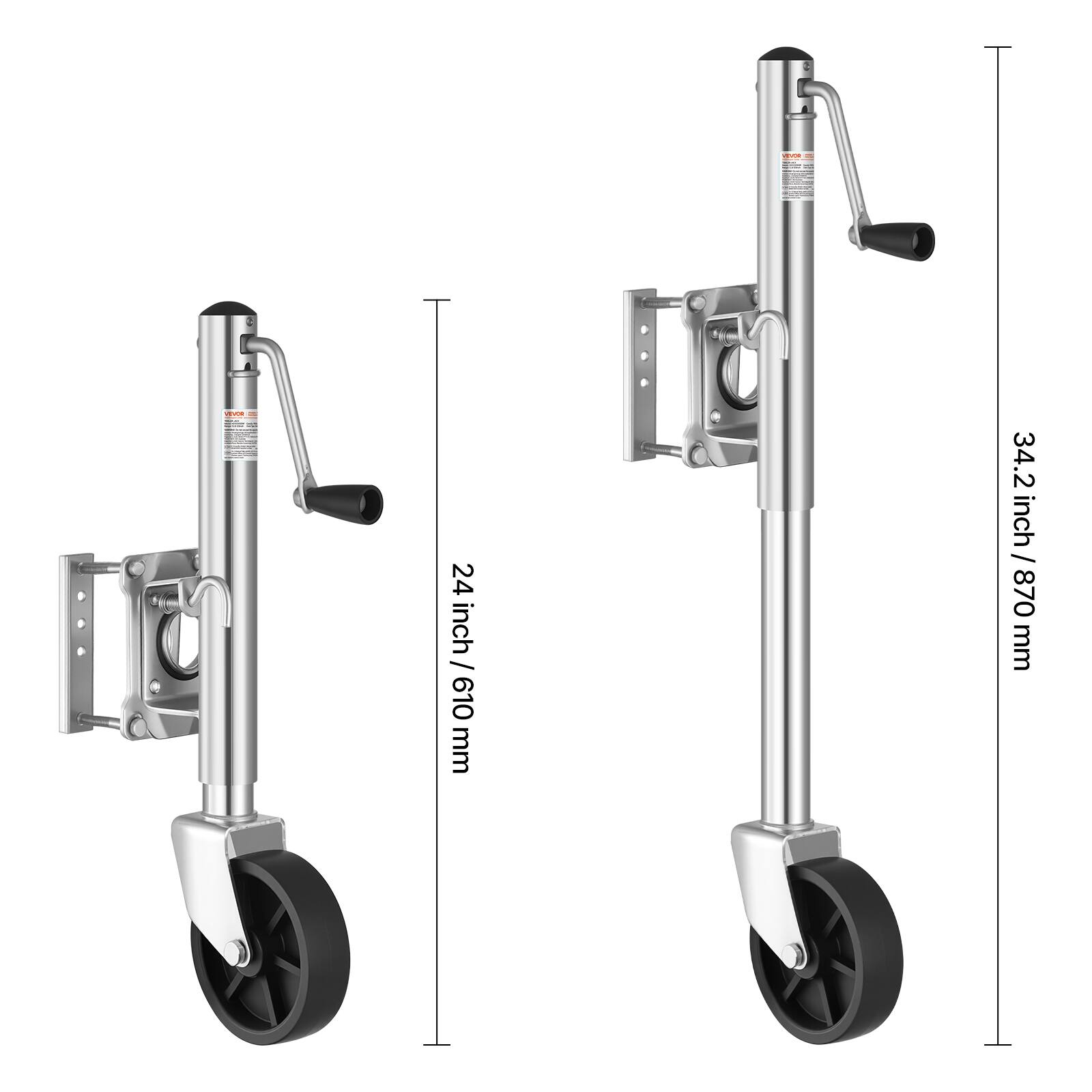VEVOR Trailer Jack with Wheel, 1000 lbs Load Capacity, Heavy Duty ...