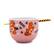 Front. Silver Buffalo - Care Bears Trick-or-Sweet Bear 20-Ounce Ceramic Ramen Bowl With Chopsticks - Pink.