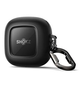 SURITCH - Shockproof Magnetic Case for SHOKZ OpenFit Open-Ear Earbuds with Magnetic Lid Lock & Carabiner - Black