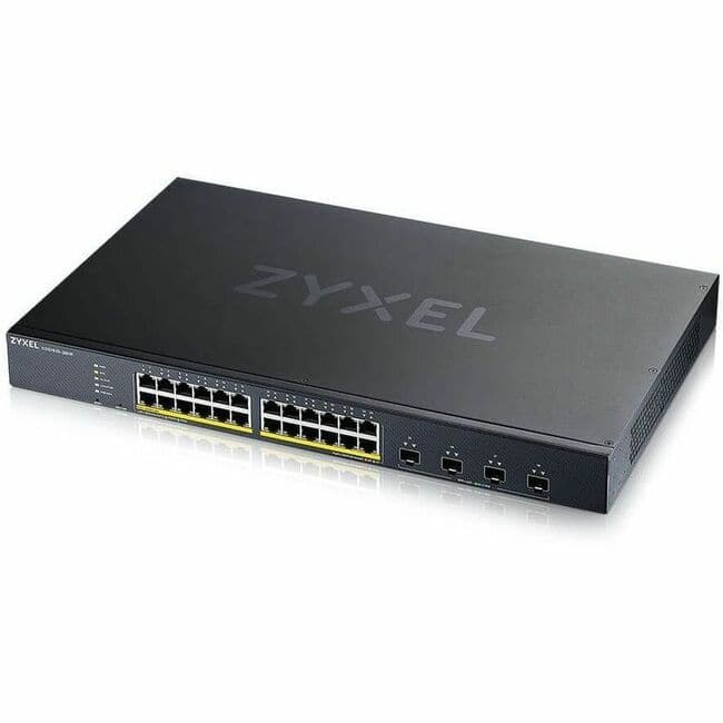 ZYXEL - 24-port GbE PoE Lite-L3 Smart Managed Switch with 4 10G Uplink - 24 Ports - Manageable - Gigabit Ethernet, 10 - Unknown