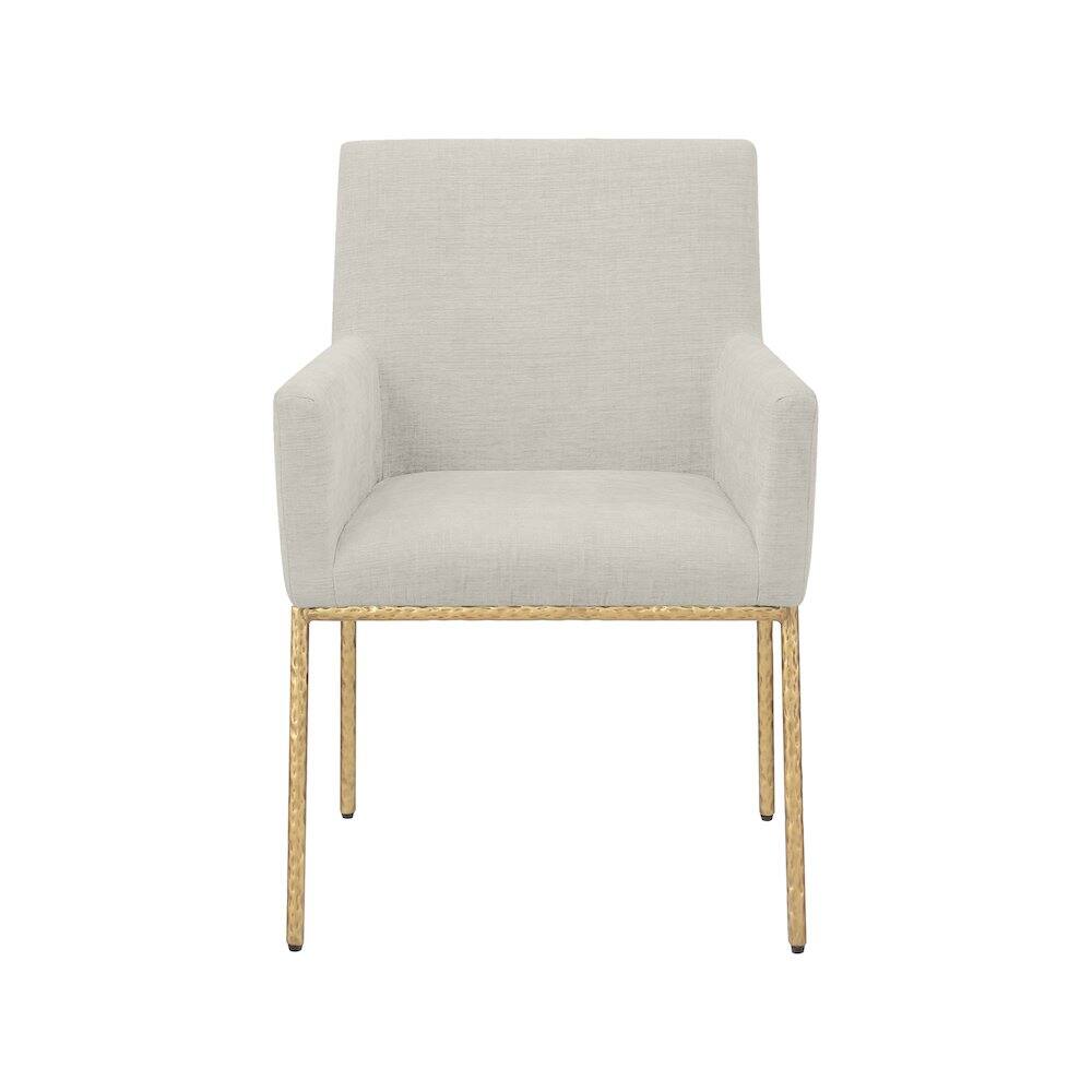 Alt View 2. Meridian Furniture - Reeves Cream Chenille Fabric Dining Chair, Set of 2 - Beige.