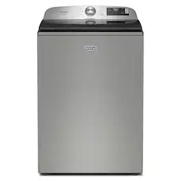 Maytag - 5.3 Cu. Ft. Pet Pro Top Load Impeller Washer with Extra Power and Sanitize Cycle with Oxi - Classic Silver