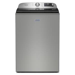Maytag - 5.3 Cu. Ft. Pet Pro Top Load Impeller Washer with Extra Power and Sanitize Cycle with Oxi - Classic Silver