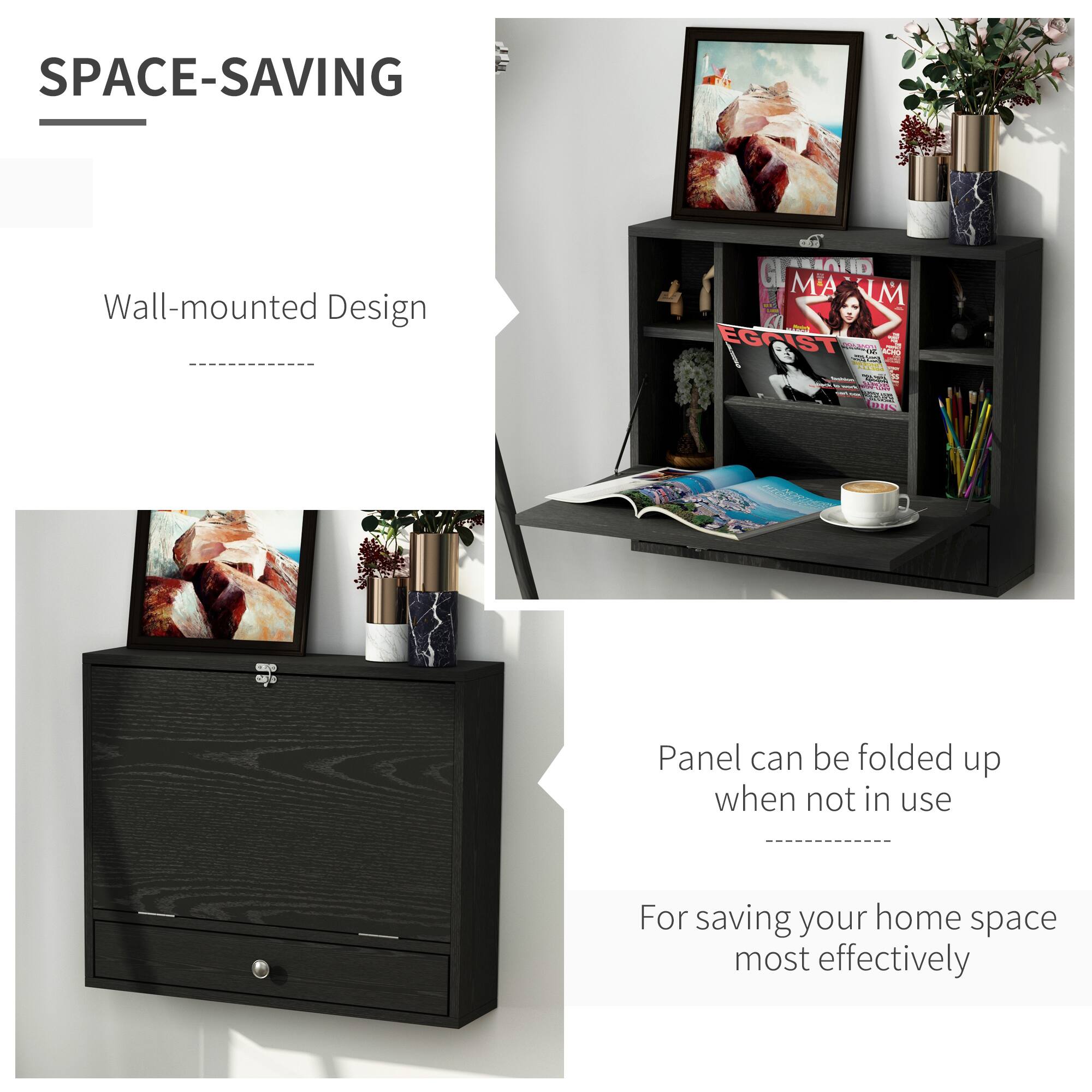 SPACE-SAVING

Wall-mounted Design

Panel can be folded up when not in use

For saving your home space most effectively