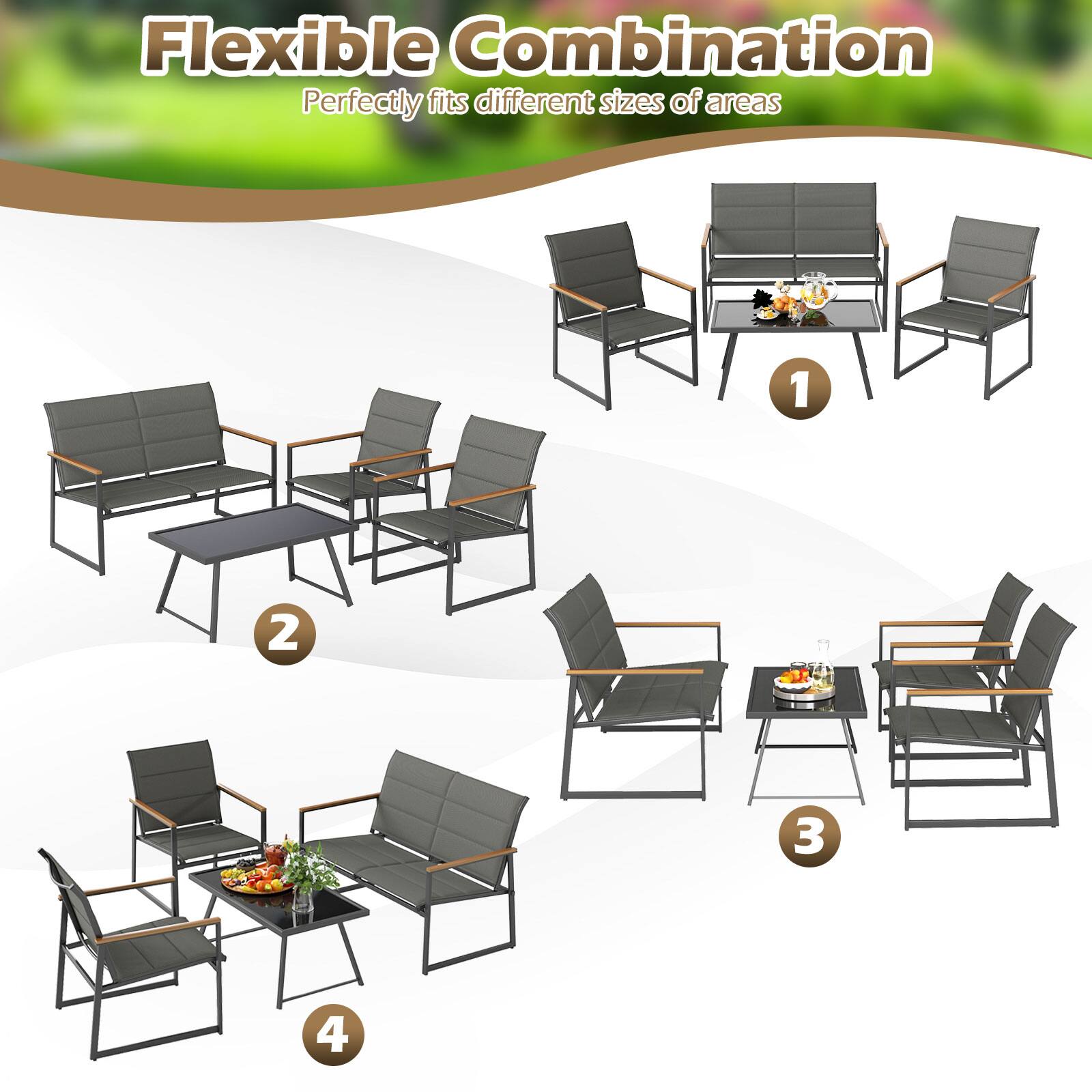 Flexible Combination
Perfectly fits different sizes of areas
1
2
3
4