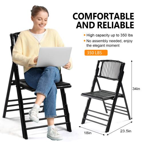 COMFORTABLE AND RELIABLE

- High capacity up to 350 lbs
- No assembly needed, enjoy the elegant moment

350 LBS

34in  
18in  
23.5in